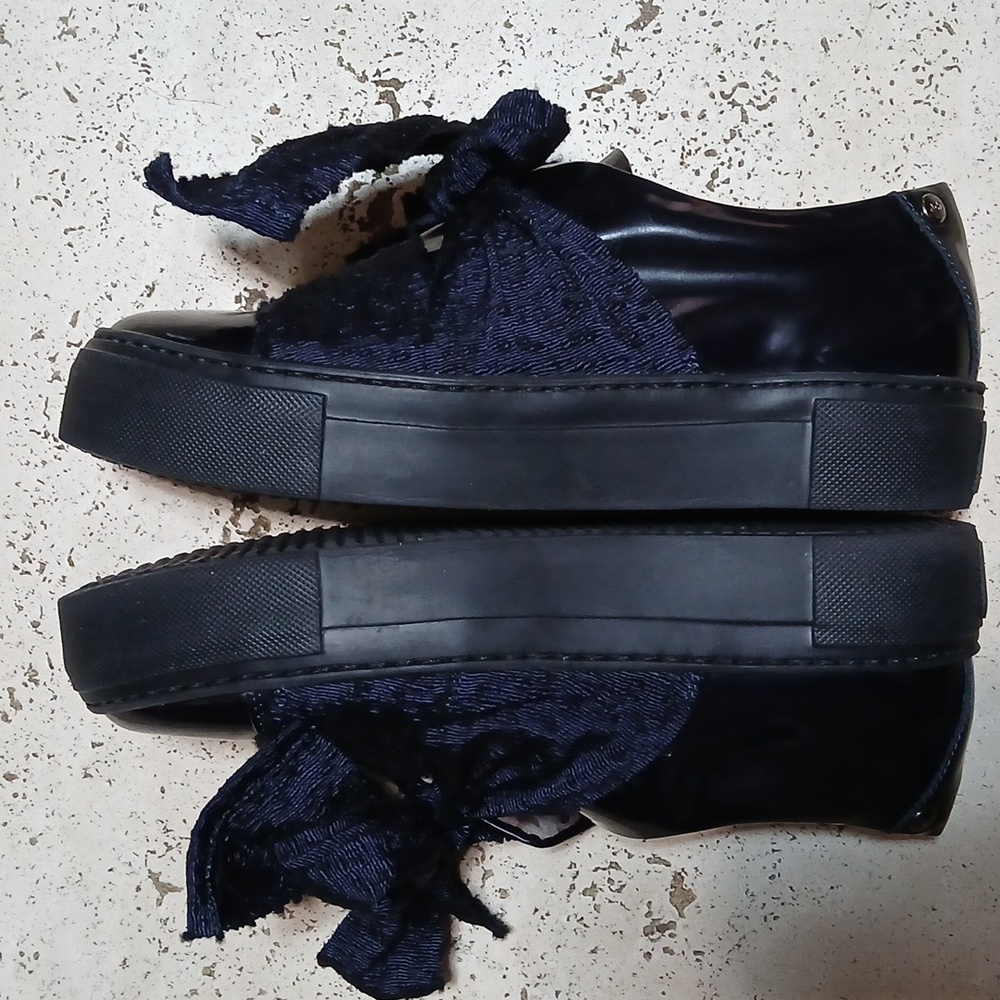 Attilio Giusti Leombruni Platform Pattern Leather Sneakers Size 37 Women's - Picture 4 of 8